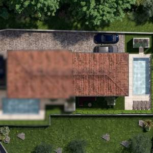 Malinska, okolica - Rustikalna dvojna kuća s bazenom