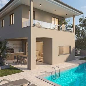 Malinska, okolica - Rustikalna dvojna kuća s bazenom