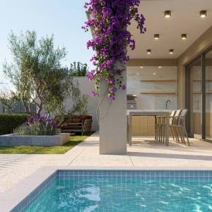 Malinska, okolica - Rustikalna dvojna kuća s bazenom