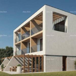 Medulin, Moderni troetažni apartman s pogledom na more, A3