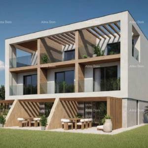 Medulin, Moderni troetažni apartman s pogledom na more, A3