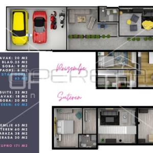 NAJAM, STAN, Trešnjevka, dvoetažni, 4 sobni