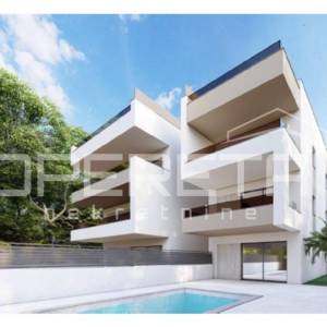 Novogradnja 137 m2– Trosoban stan s bazenom i pogledom na more, Prizemlje, Sukoš