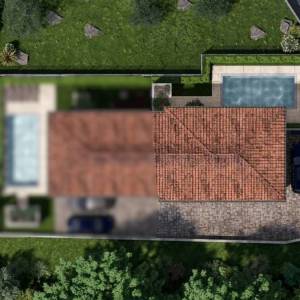 Okolica Malinske - Dvojna kuća s grijanim bazenom