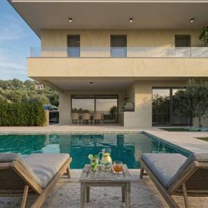 Okolica Malinske - Dvojna kuća s grijanim bazenom