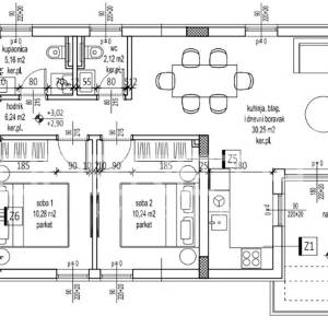 Petrčane – luksuzni trosobni stan, 30 m od mora
