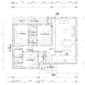 POPUST!!Lijepa moderna prizemnica s bazenom,Kršan