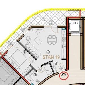 Poreč -novoizgrađeni poslovno-stambeni kompleks, prodaja stanova, S19