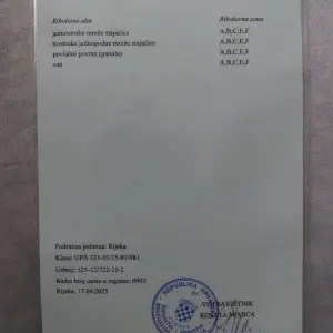 Povlastica za gospodarski ribolov sa gliserom i prikolicom