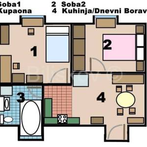 Prodaja,Donji grad,dvosoban stan42m2 u suterenu