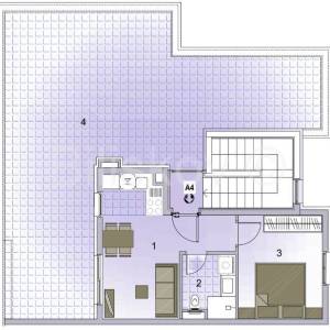 Prodaja,jednosoban penthouse u novogradnji,Trogir