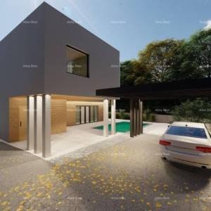 Prodaje se kuća u fazi izgradnje, sa bazenom i pogledom na more u Pomeru