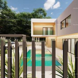 Prodaje se kuća u fazi izgradnje, sa bazenom i pogledom na more u Pomeru