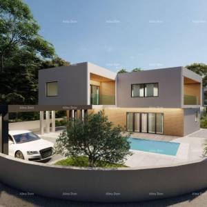 Prodaje se kuća u fazi izgradnje, sa bazenom i pogledom na more u Pomeru