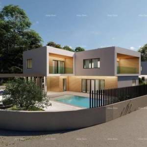 Prodaje se kuća u fazi izgradnje, sa bazenom i pogledom na more u Pomeru