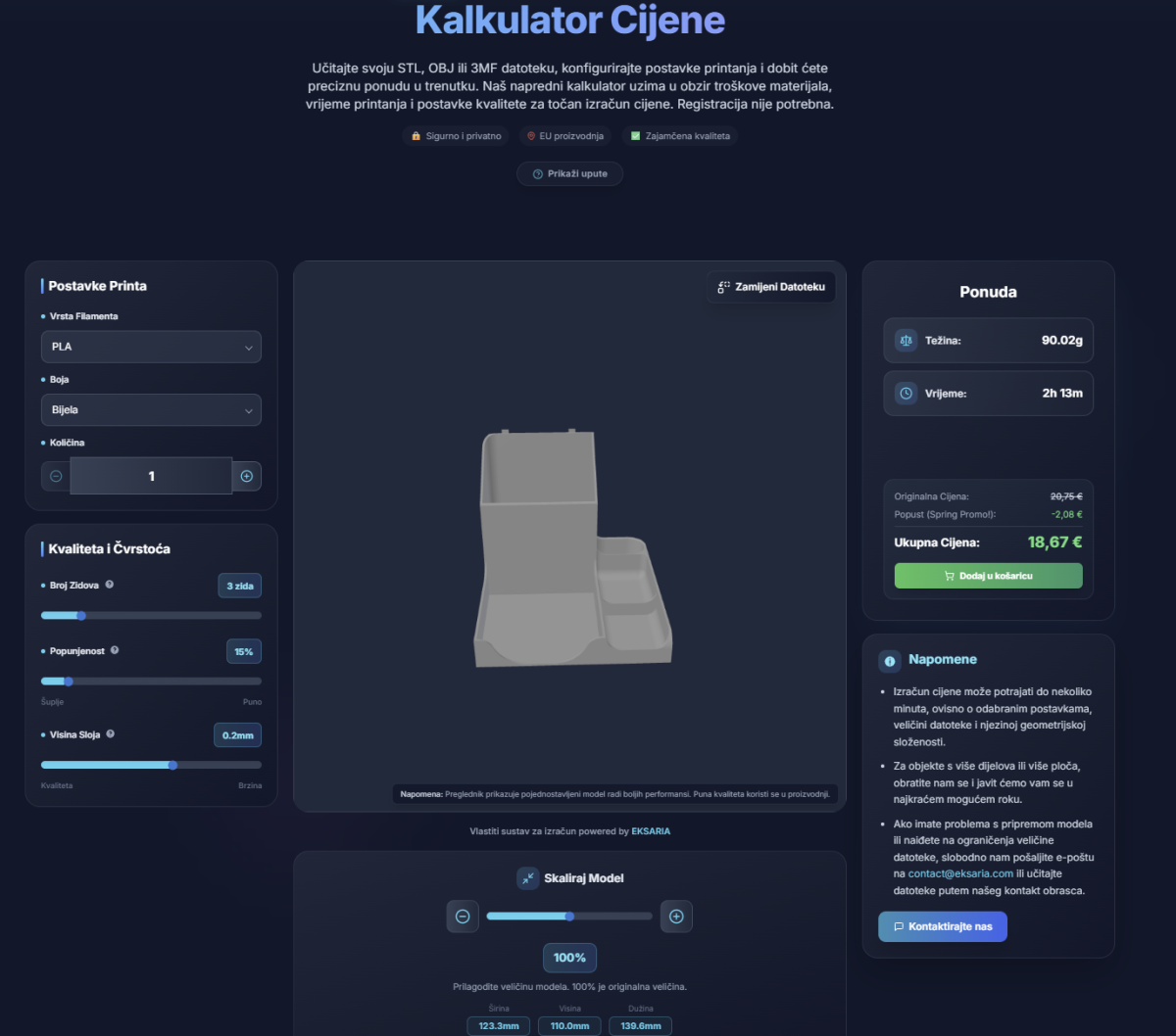 Profesionalno 3D printanje i modeliranje