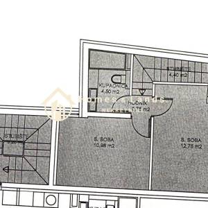 Sesvete,centar,3-Ssoban dvoetažni stan 92m2(S1G4) s vrtom i parkingom