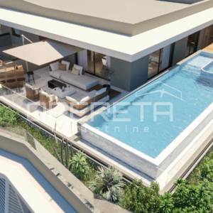 Split, Duilovo, rezidencijalni penthouse, privatni bazen, vrt, 300 m² vanjskih p