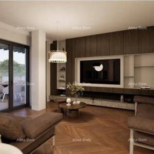 Stan u Ližnjanu, 1000 m od mora, s terasom i parkirnim mjestom