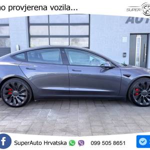 Tesla Model 3 Performance 82 kWh AWD 513 KS, ACC+LED+KAM+4xGR SJED+PANO+ASIST