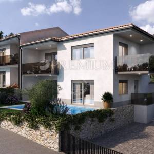 Vrbnik, aparman s bazenom i pogledom na more, novogradnja!