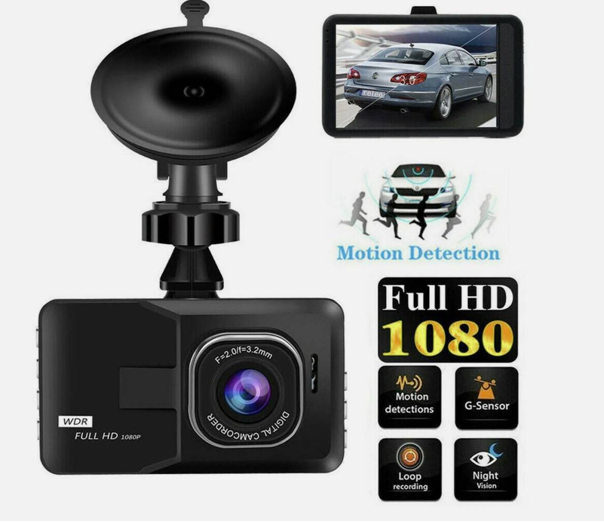 1080P FHD Auto Kamera nočni način G Senzor pokreta+ 32Gb Tf kartica