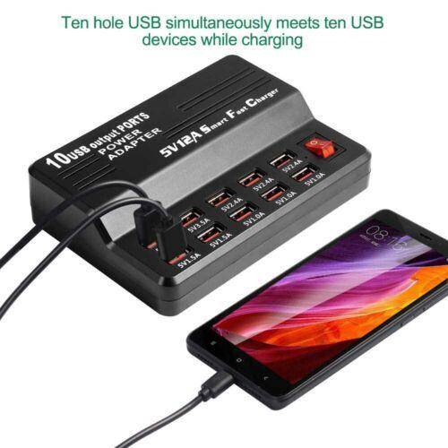 10x USB Punjač