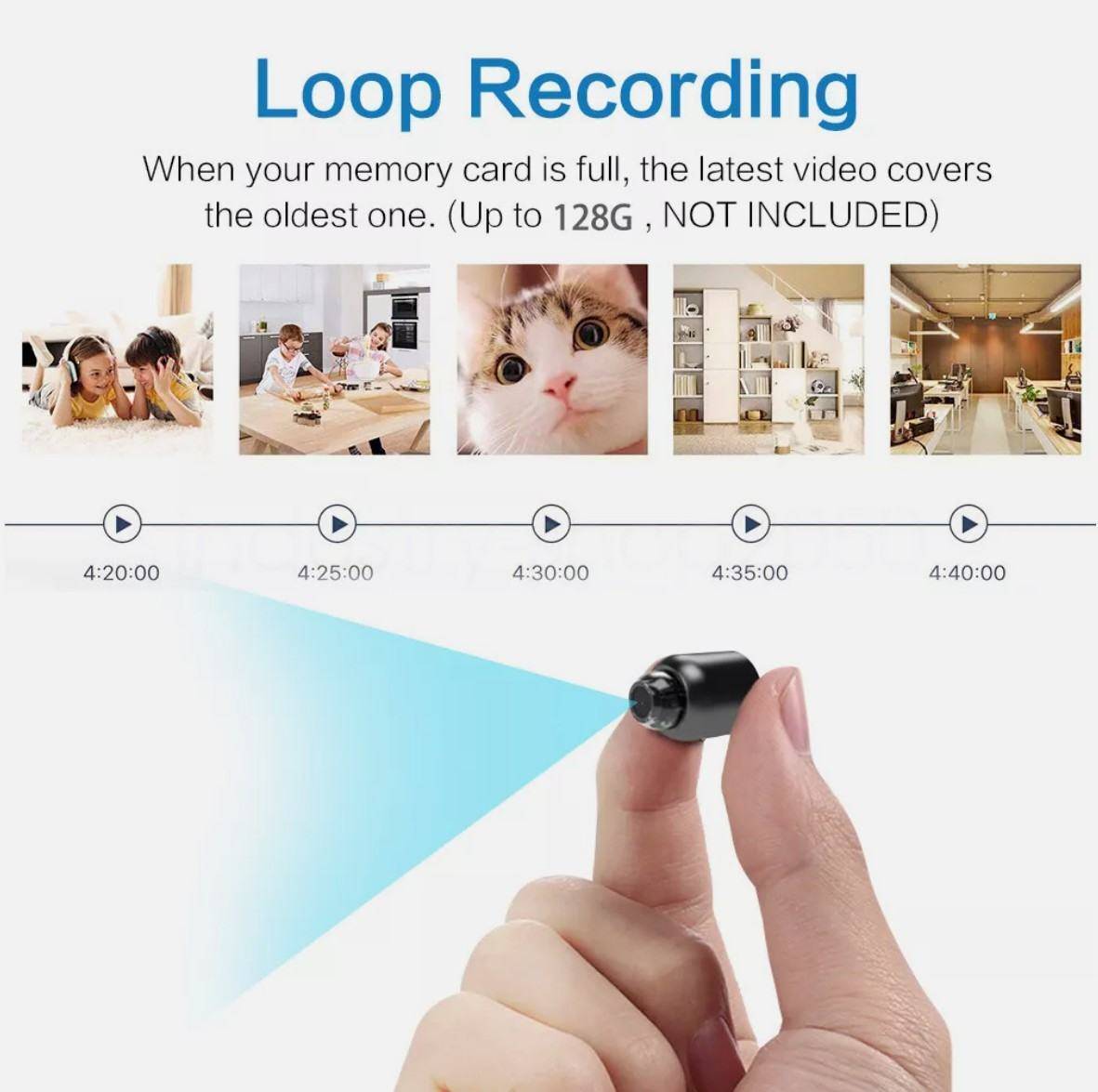 4CM Full HD 1080p WiFi Kamera Senzor pokreta Mic