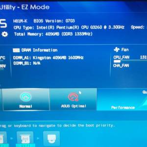 Asus H81M-K Intel G3260 8gb 240gb SSD Win11