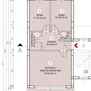 Buje –  stan u novogradnji, 68 m², parking i spremište