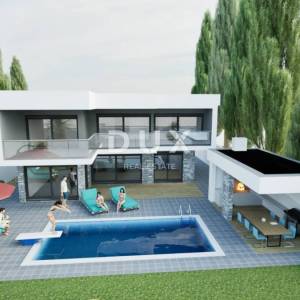 CRIKVENICA, JADRANOVO - Zemljište s gotovim temeljima i projektom s predivnim pogledom na more, 703m2