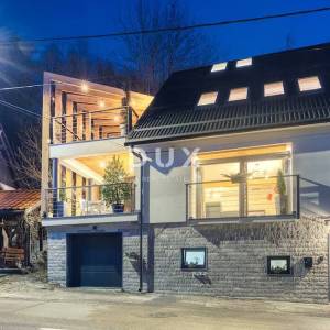 GORSKI KOTAR, FUŽINE - Planinski dom s wellnessom i pogledom na jezero, 180m2