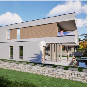 Hrvatska, Zadar, Sukošan – Građevinsko zemljište u Debeljaku s projektom, građevinskom dozvolom i bazenom, 438 m²