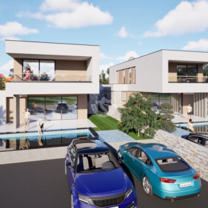 Hrvatska, Zadar, Sukošan – Građevinsko zemljište u Debeljaku s projektom, građevinskom dozvolom i bazenom, 438 m²