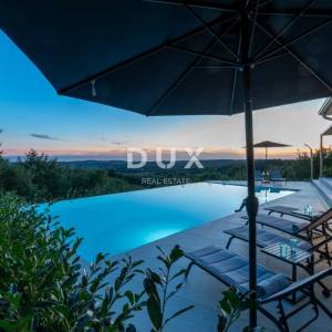 ISTRA, MOTOVUN - Vila s infinity bazenom i wellness zonom - otvoren pogled na more i okolna mjesta