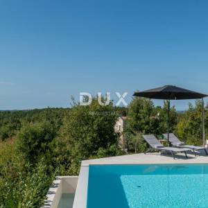 ISTRA, MOTOVUN - Vila s infinity bazenom i wellness zonom - otvoren pogled na more i okolna mjesta