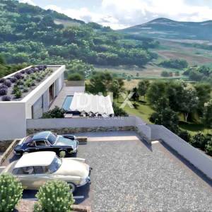 ISTRA, MOTOVUN - Zemljište s građevinskom dozvolom i panoramskim pogledom