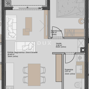 ISTRA, POREČ - Suvremeni stan 1S+DB u novom projektu, blizu mora, mogućnost finaciranja kreditom