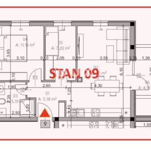 ISTRA, PULA- Dvosobni stan 54,24 m2 !