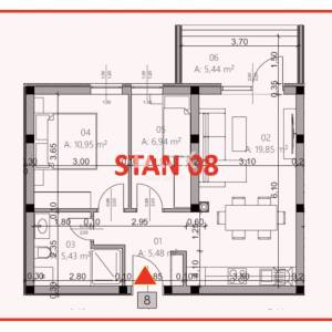 ISTRA, PULA- Dvosobni stan 53 m2 !