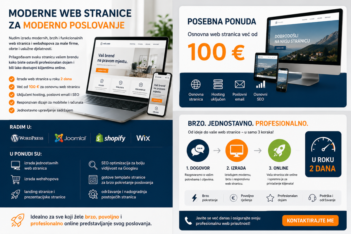 Izrada web stranica, web shopova, SEO, Internet marketing