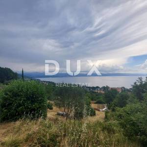 LOVRAN, LIGANJ - Građevinsko zemljište 1000m2 s građevinskom dozvolom i panoramskim pogledom na more