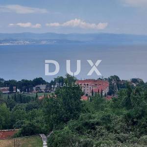 LOVRAN, LIGANJ - Građevinsko zemljište 1000m2 s građevinskom dozvolom i panoramskim pogledom na more