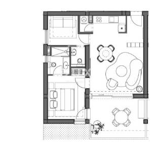 NOVI VINODOLSKI – Stan od 48m² u ekskluzivnom resortu, prvi red do mora s privatnom plažom