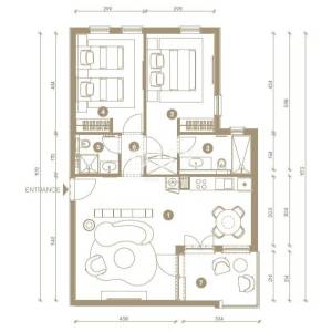 NOVI VINODOLSKI – Stan od 65m² u ekskluzivnom resortu, prvi red do mora s privatnom plažom