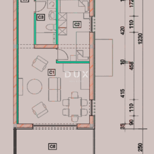 OMIŠALJ, NJIVICE - Novogradnja 66 m2 + okućnica 54 m2