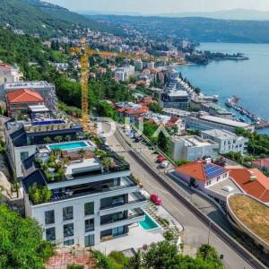 OPATIJA, CENTAR - 137m2 prestižni objekt za najam u vrhunskoj novogradnji, panoramski pogled na more