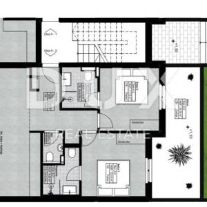 OPATIJA, LOVRAN - stan novogradnja, 114,92m2, DB+2S s panoramskim pogledom na more - A-S-2