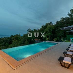 OPATIJA, MATULJI – Luksuzna villa s infinity bazenom, saunom i panoramskim pogledom na more