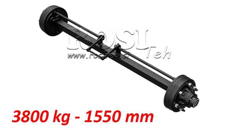 OSOVINA ZA PRIKOLICU S KOČNICAMA (6 VIJAKA) - 3800 kg - 1550 mm